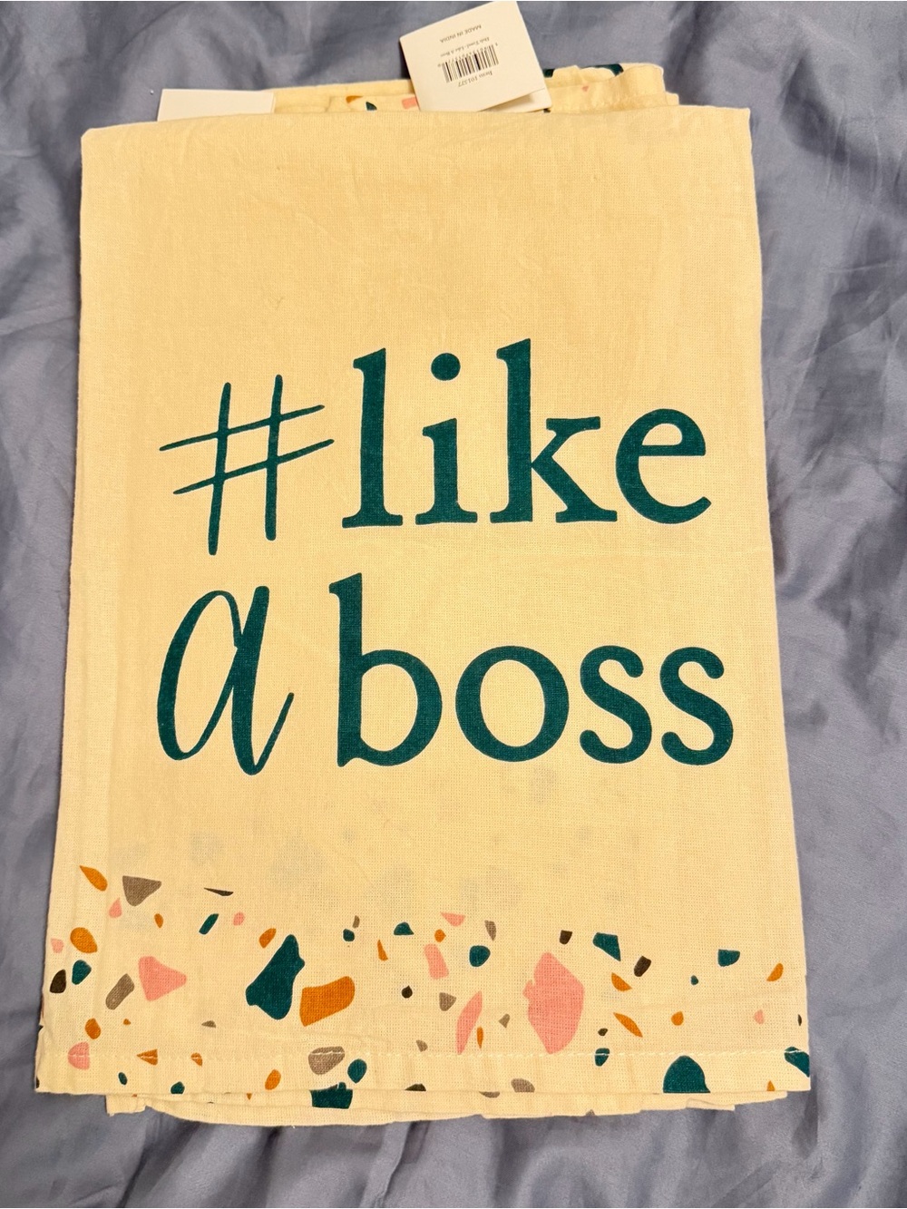 4 Primitives by Kathy #Like A Boss Kitchen Dish Towel Colorful Terrazzo Confetti